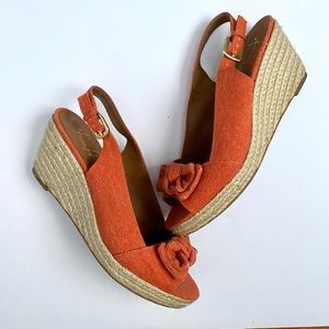 Franco Sarto Orange Summer Wedges